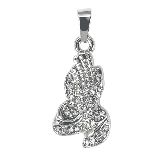 Iced Out Praying Hands Pendant - SP-4147