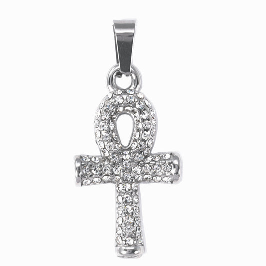 Iced Out Ankh Cross Pendant - SP-4158