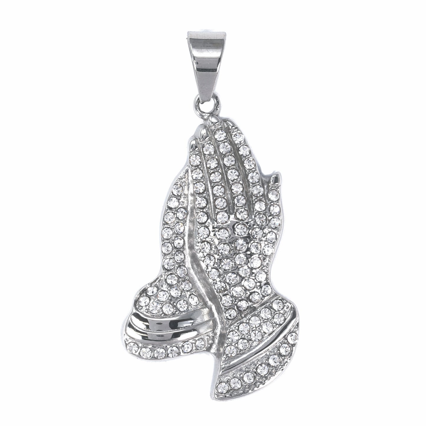 Iced Out Praying Hands Pendant - SP-4214**