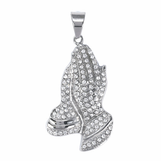 Iced Out Praying Hands Pendant - SP-4214**