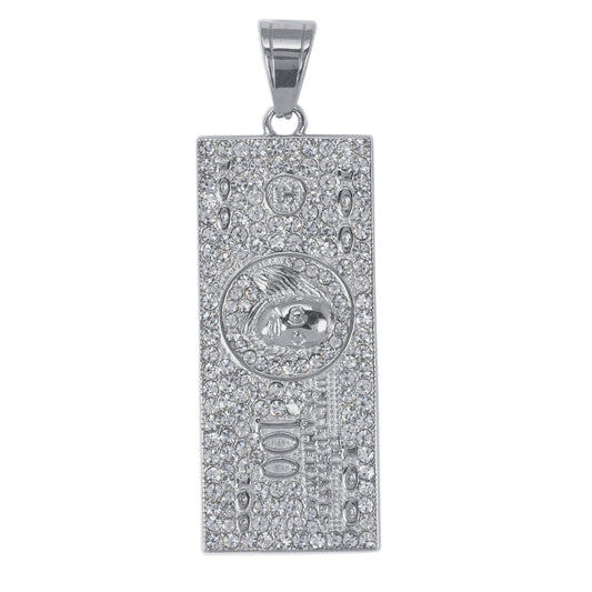 Iced Out $100 Bill Pendant - SP-4234**