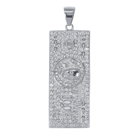 Iced Out $100 Bill Pendant - SP-4235**