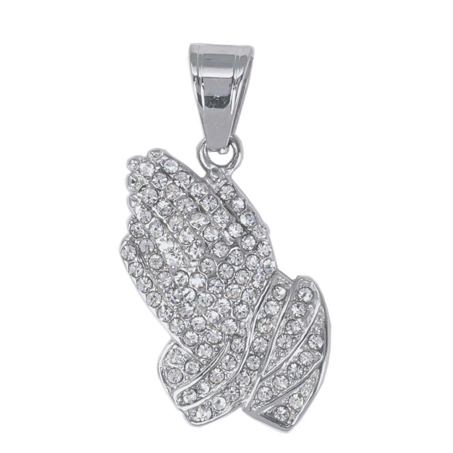 Iced Out Praying Hands Pendant - SP-4245