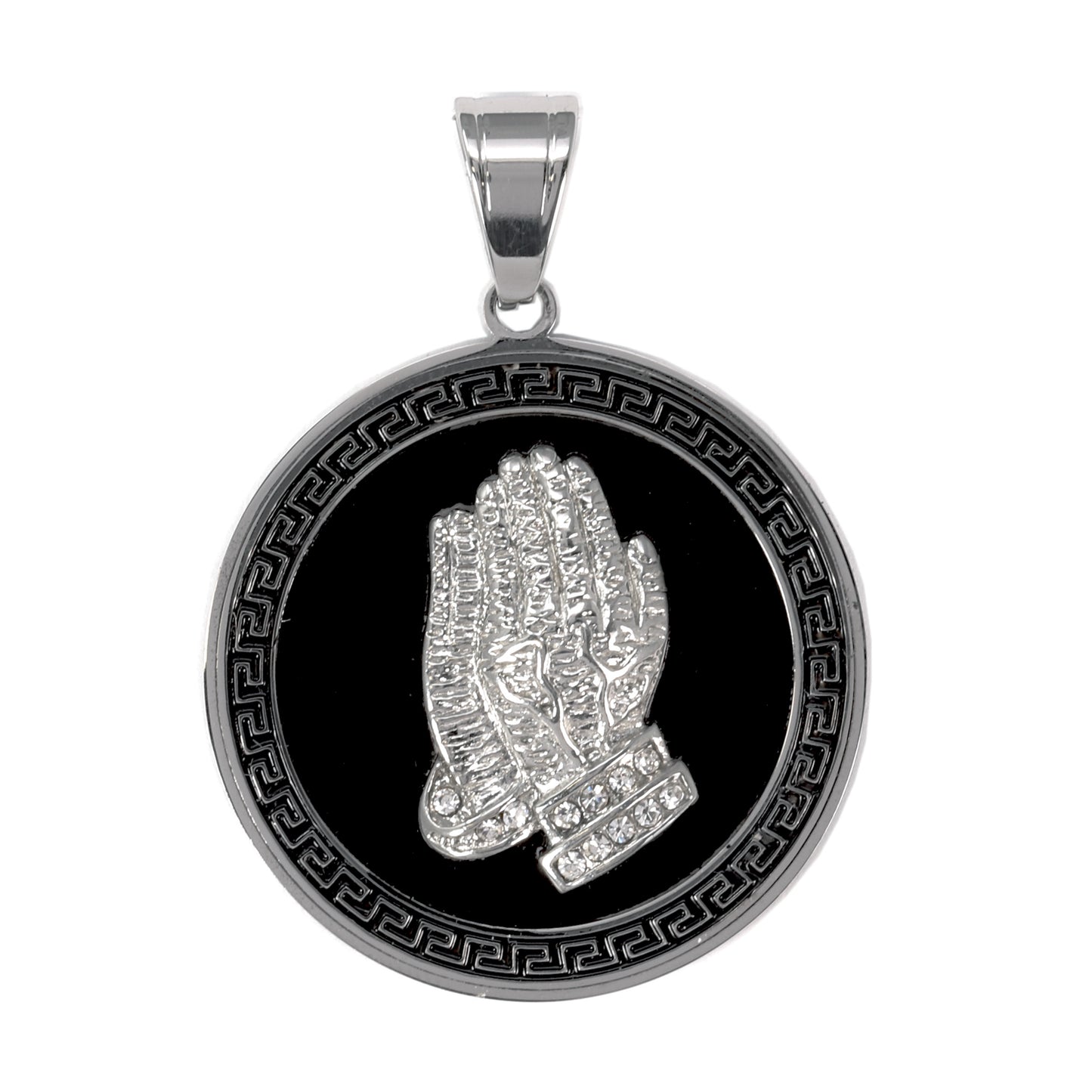 Iced Out Praying Hands Pendant - SP-4255