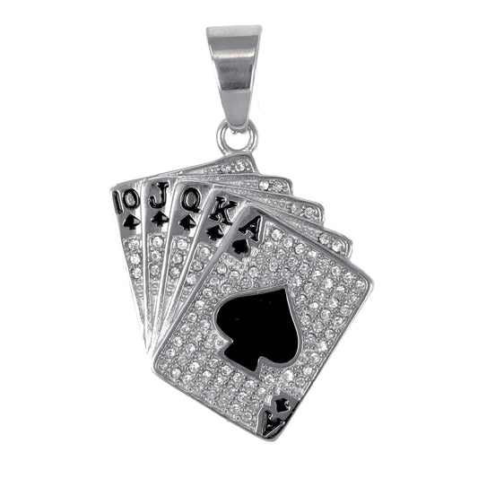 Iced Out Royal Flush Pendant - SP-4283