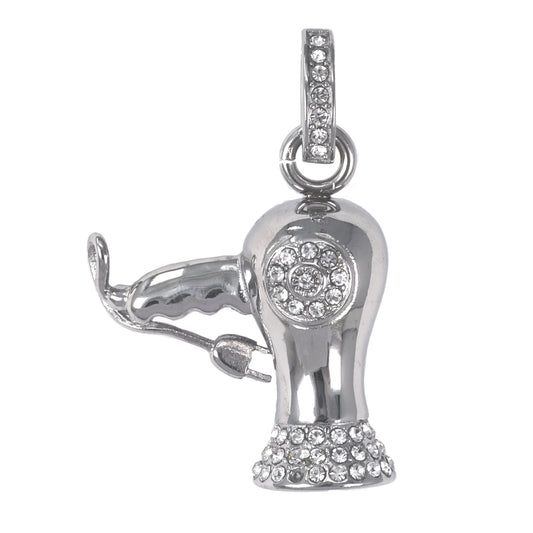 Iced Out Hair Dryer Pendant - SP-4286**
