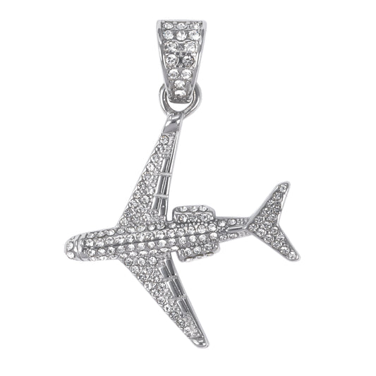 Iced Out Plane Pendant - SP-4291**