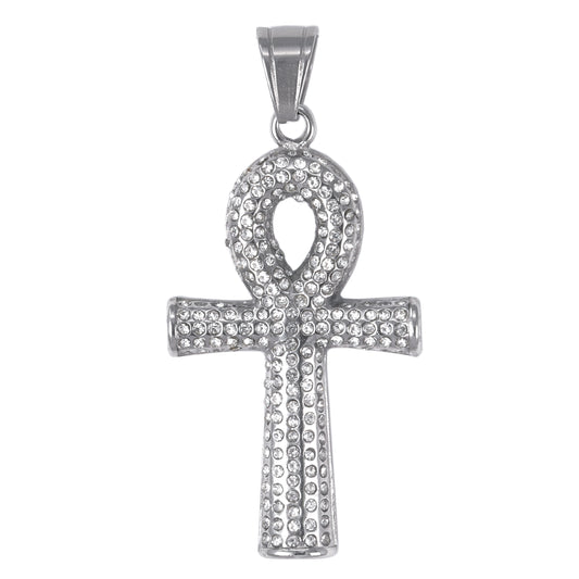 Iced Out Ankh Cross Pendant - SP-4294**