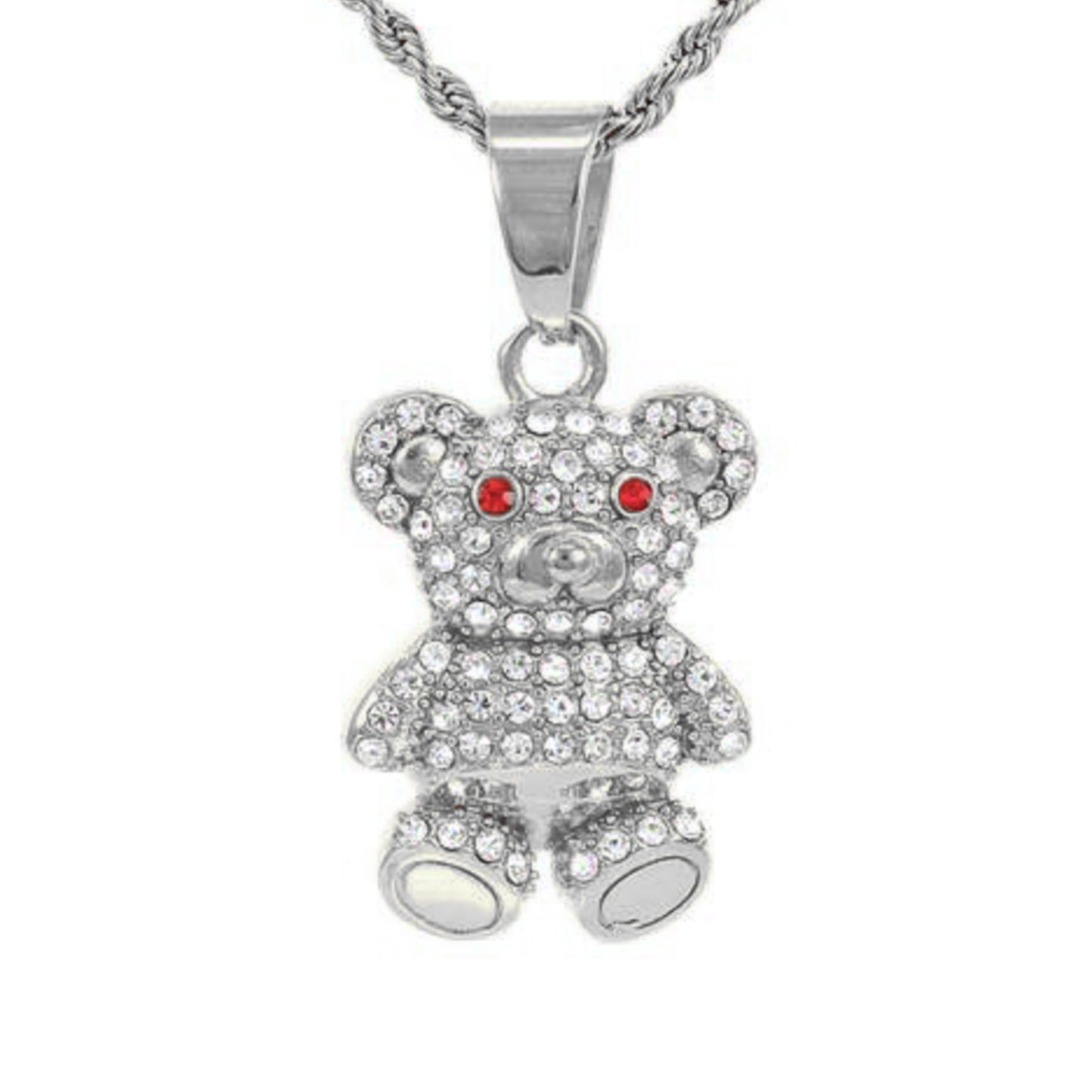 Iced Out Teddy Bear Pendant - SP-4297