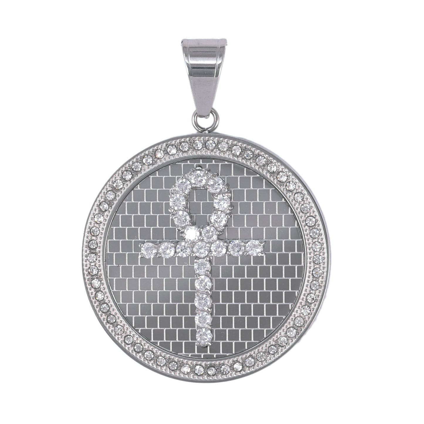 Iced Out Ankh Cross Pendant - SP-4310