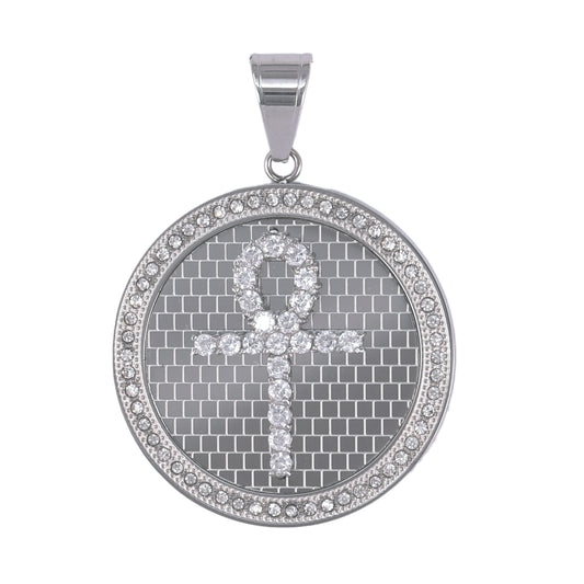 Iced Out Ankh Cross Pendant - SP-4310