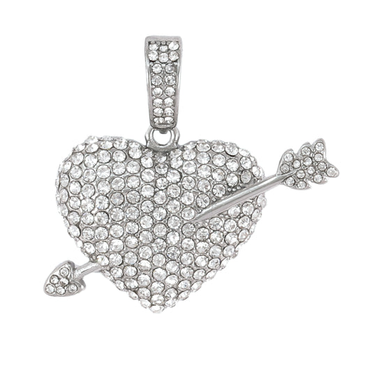 Iced Out Heart Pendant - SP-4313