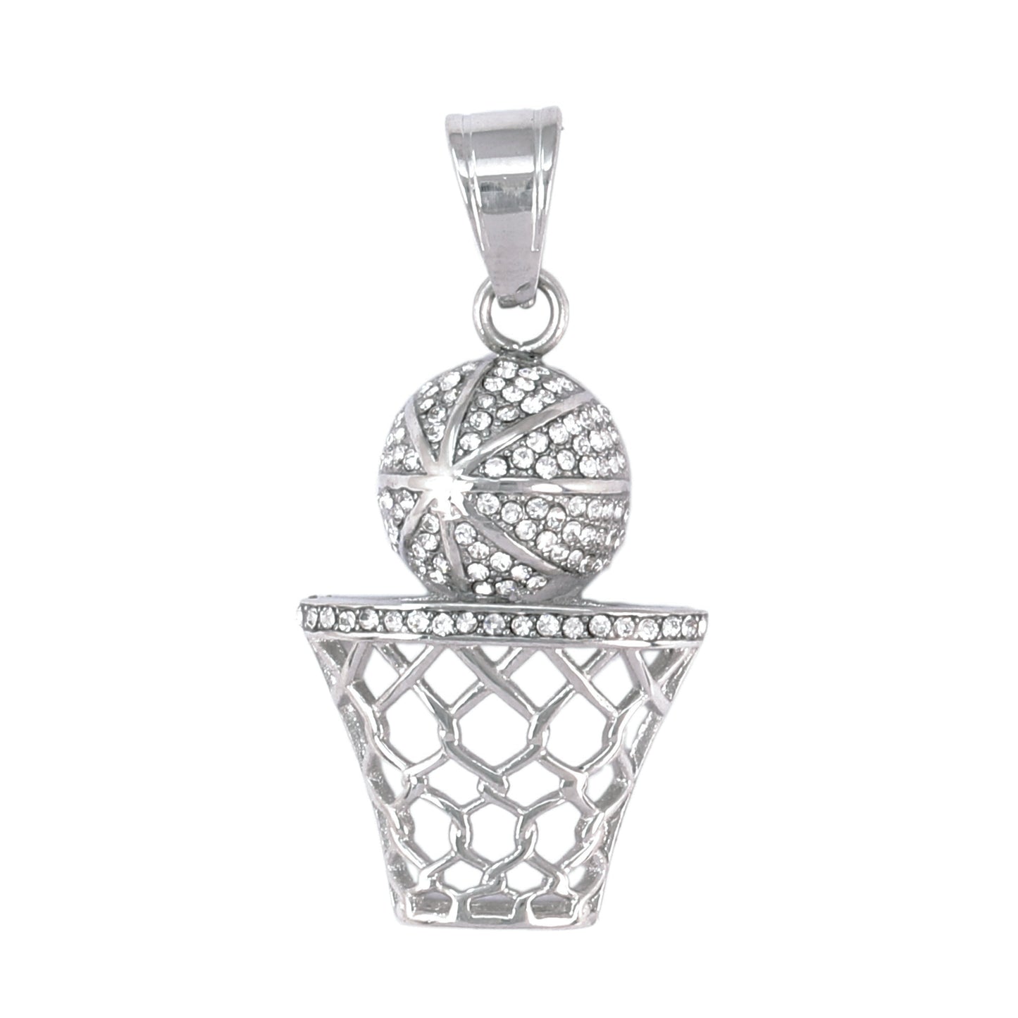 Iced Out Basketball Hoop Pendant - SP-4319