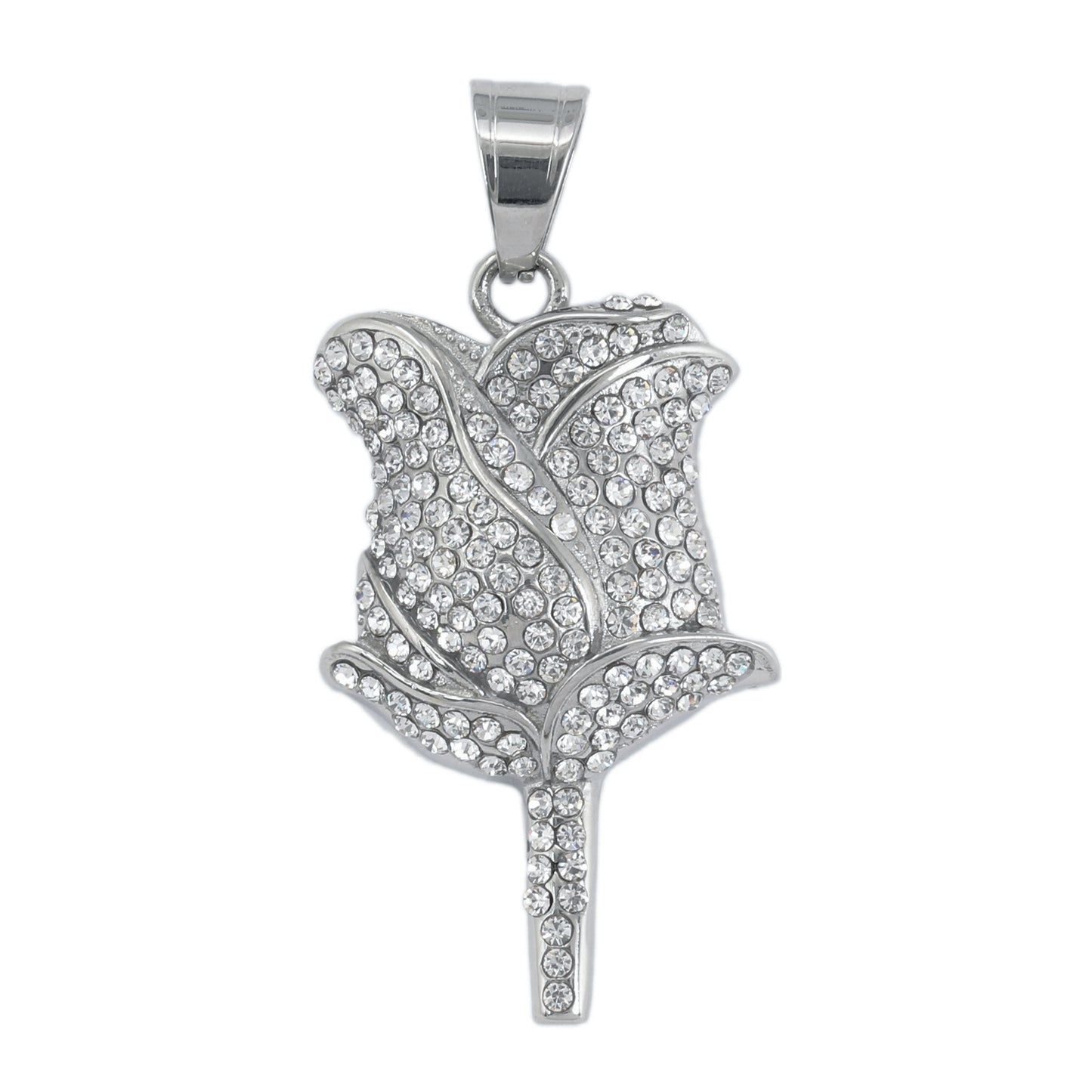 Iced Out Rose Pendant - SP-4322**