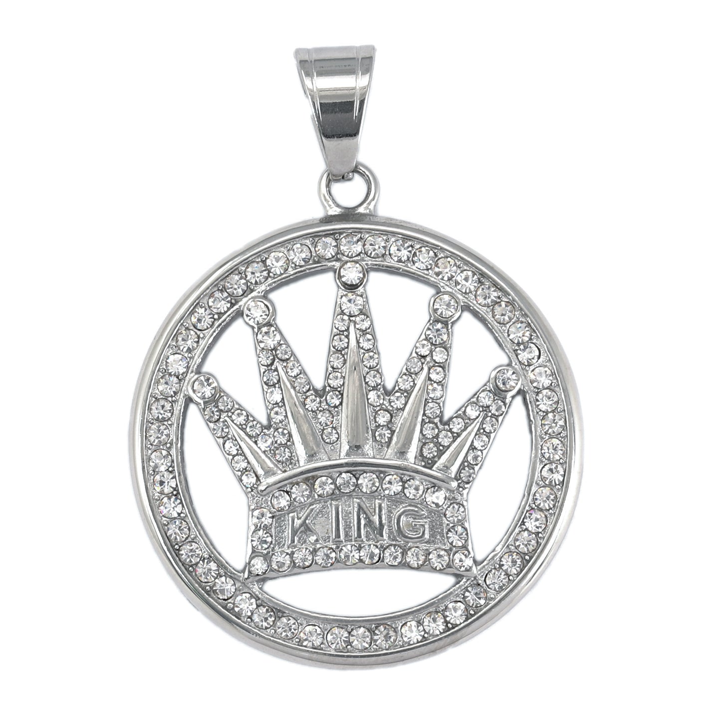 Iced Out Crown Pendant - SP-4326
