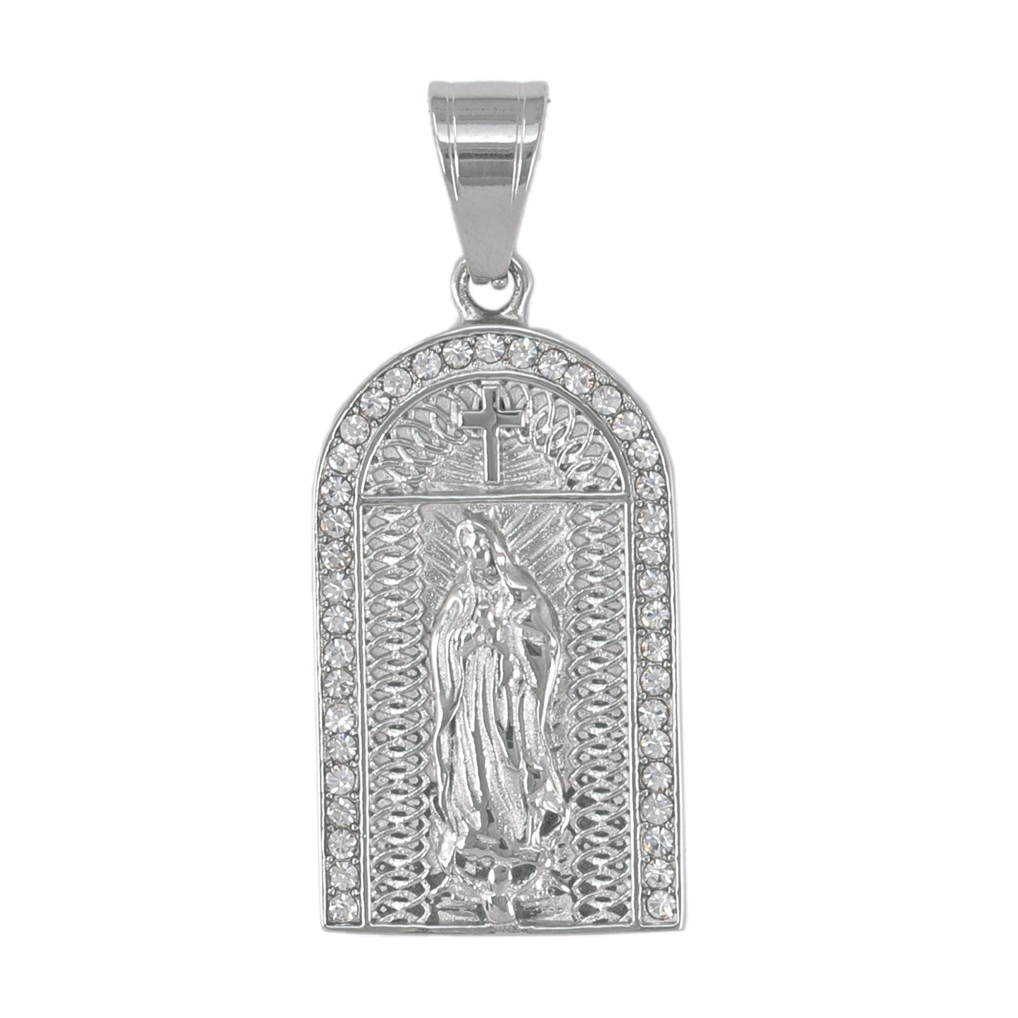Iced Out Guadalupe Pendant - SP-4334**