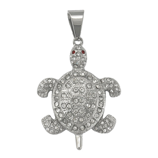 Iced Out Turtle Pendant - SP-4365**