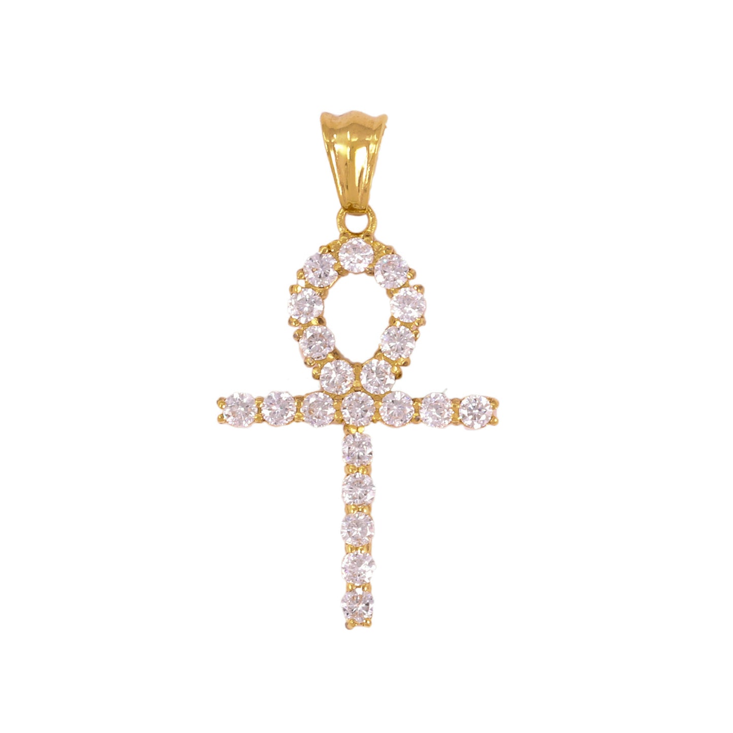 Iced Out Ankh Cross Pendant - SP-4369