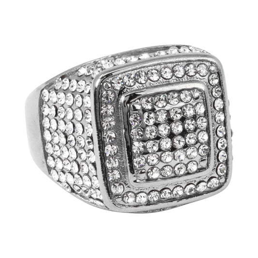 Square Iced Out Ring - SR-120