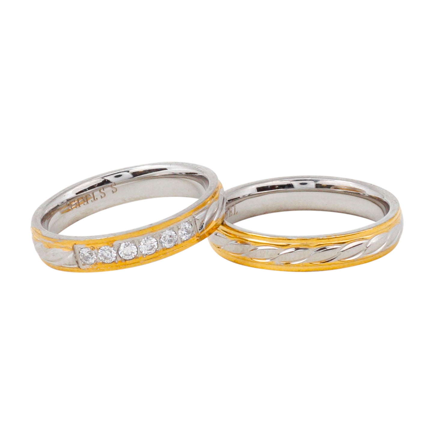 Stainless Steel Ring Two Tone - SRP-309**