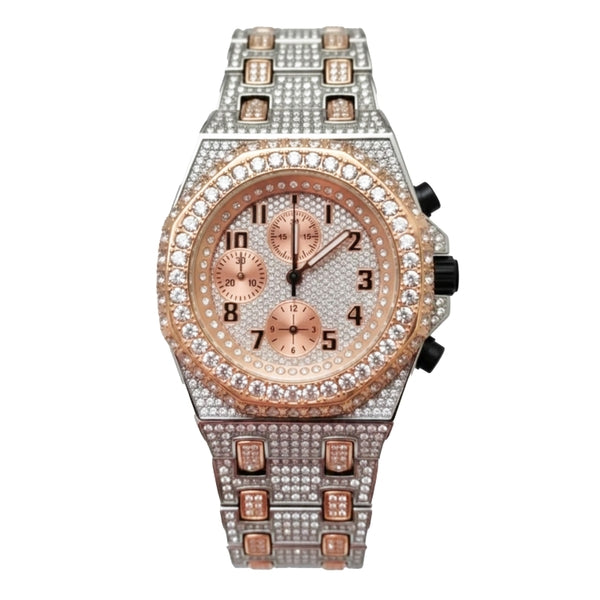 Urban Iced Out Metal Band Watch - 10030-MB