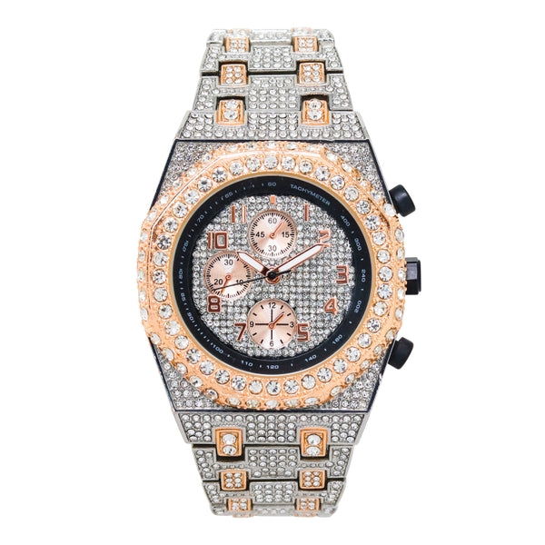 Urban Iced Out Metal Band Watch - 10328-MB