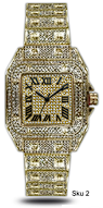 Urban Square Metal Band Watch - 9203A-MB