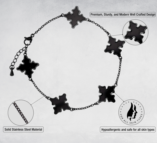 15mm Stainless Steel Cross Bracelet - SSBR-305