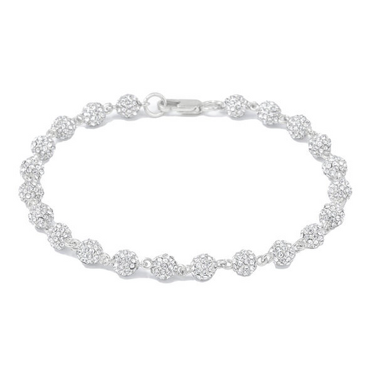 Men's 6mm Iced Out Ball Chain Bracelet - HSCH-160-B