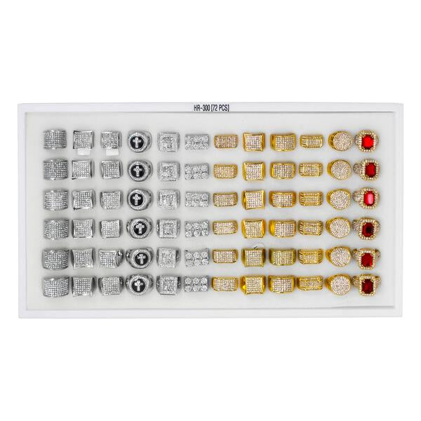 72 Hip-Hop Rings Tray - HR-300