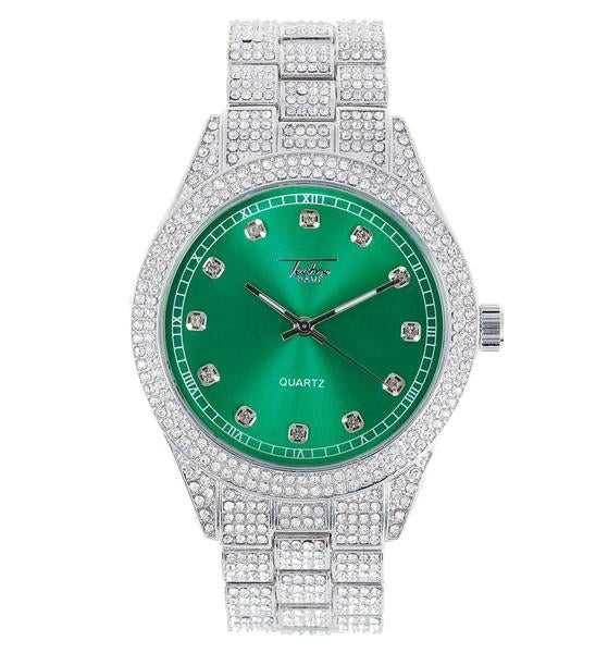 Urban Iced Out 44mm Metal Band Watch - 9120-MB