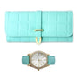 Ladies Matching Leather Watch and Wallet Set - 7697-WWS