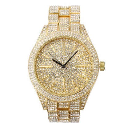 Urban Iced Out 44mm Metal Band Watch - 8798-MB