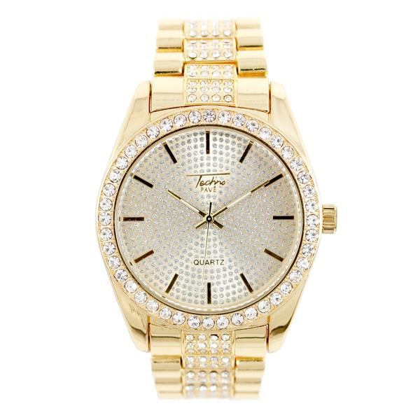 Urban Iced Out 46mm Metal Band Watch - 7794-MB*