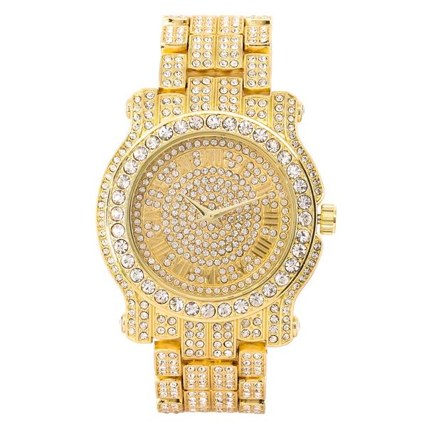 Urban Iced Out 44mm Metal Band Watch - 7341-MB