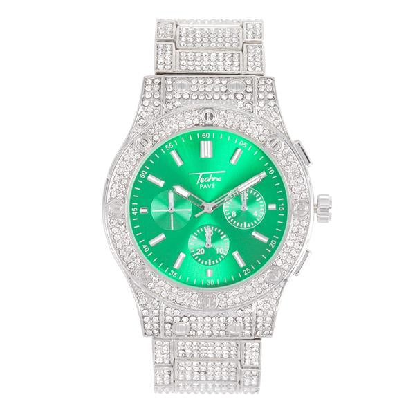 Urban Iced Out 44mm Metal Band Watch - 9195-MB