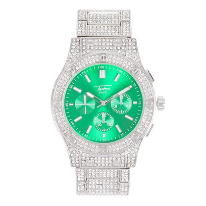 Urban Iced Out 44mm Metal Band Watch - 9195-MB
