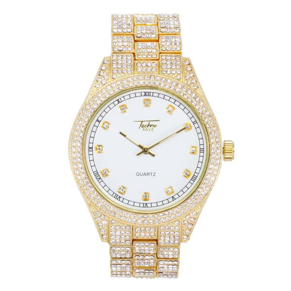 Urban Iced Out 44mm Metal Band Watch - 9120-MB