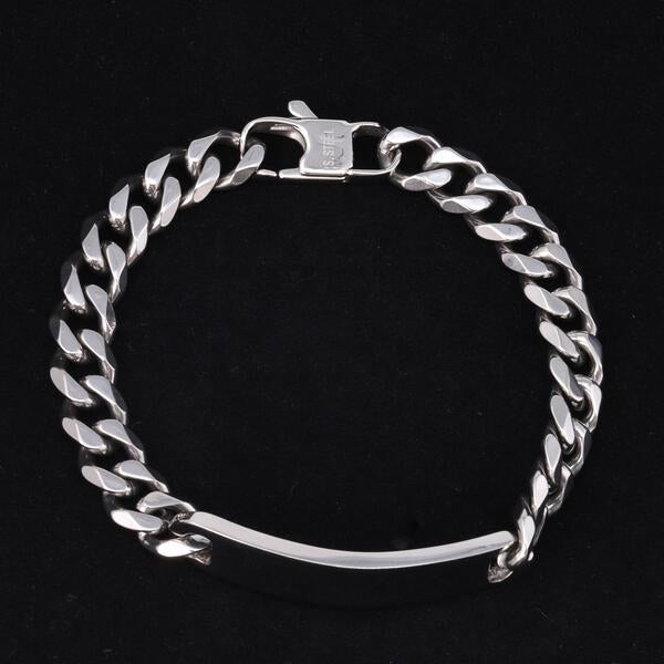 10mm Solid Cuban Id Bracelet - CSBR-402