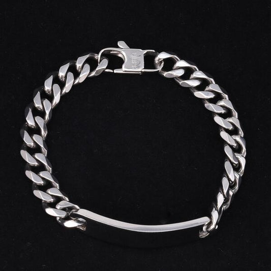 10mm Solid Cuban Id Bracelet - CSBR-402