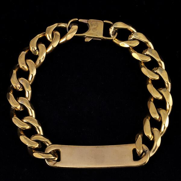 13mm Solid Cuban Id Bracelet - CSBR-404
