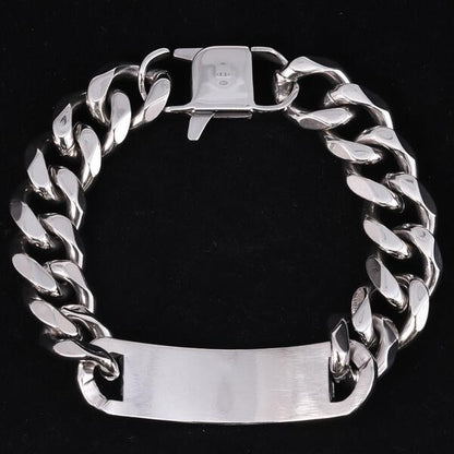 15mm Solid Cuban Id Bracelet - CSBR-405
