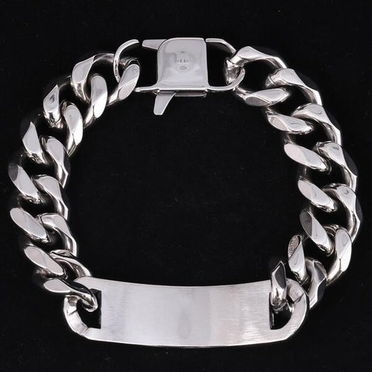 15mm Solid Cuban Id Bracelet - CSBR-405