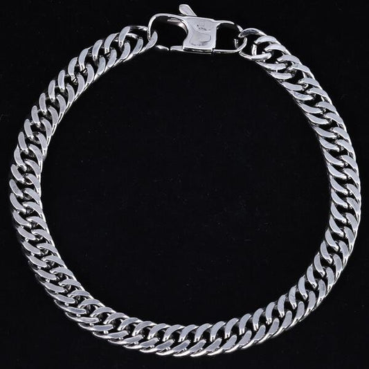 7mm Solid Cuban Bracelet - CSBR-601