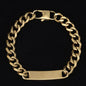 11mm Solid Cuban Id Bracelet - CSBR-403