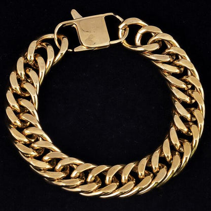 13mm Solid Cuban Bracelet - CSBR-604