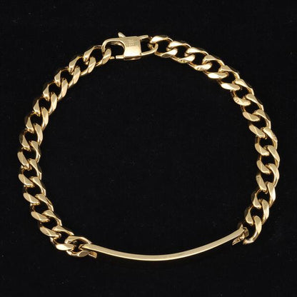 7mm Solid Cuban Id Bracelet - CSBR-401