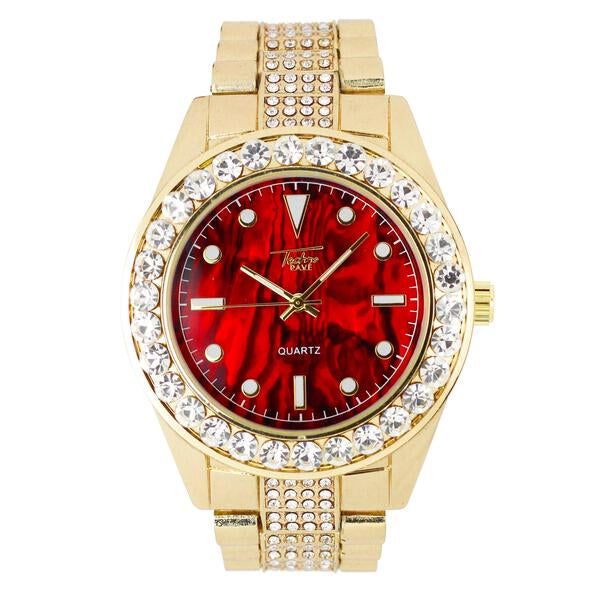 Urban Iced Out 46mm Metal Band Watch - 8786M-MB