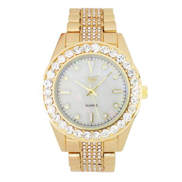 Urban Iced Out 46mm Metal Band Watch - 8786M-MB
