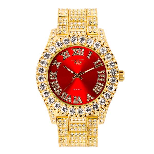 Urban Iced Out 44mm Metal Band Watch - 8719D-MB